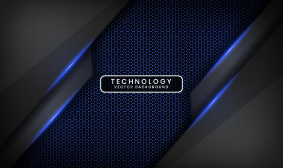 Abstract Black Technology Background for Modern Design Projects