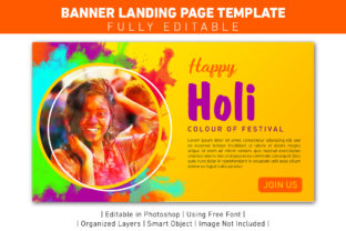 Banner Landing Page Festival Holi