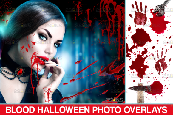 Blood Photo Halloween Overlays