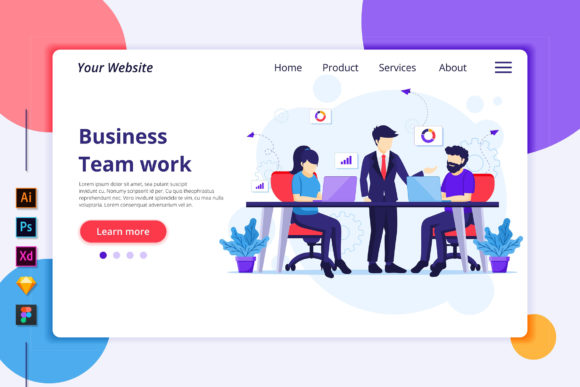 Business Teamwork Landing Page: Enhancing Collaboration in Co-Working Spaces
