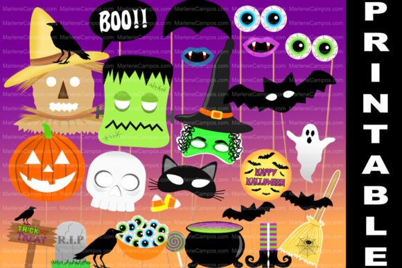 Halloween Photo Booth Props PRINTABLE: A Creative and Cost-Effective Solution for Your Party