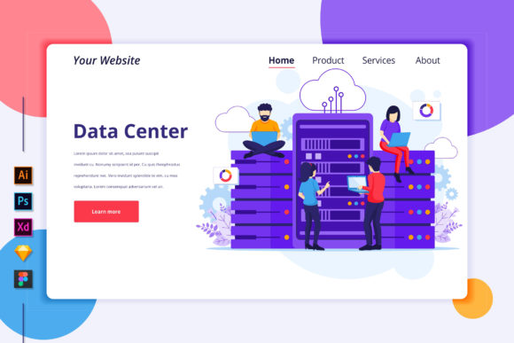 Landing Page Template of Data Center