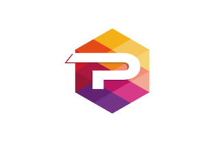 P Letter Colorful Hexagon Logo