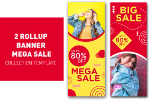 Rollup Banner Mega Sale Modern and Fun: A Versatile Tool for Promotional Businesses
