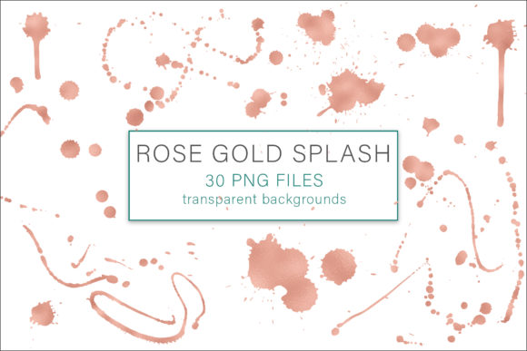 Rose Gold Splash: A Versatile Design Element for Creative Projects