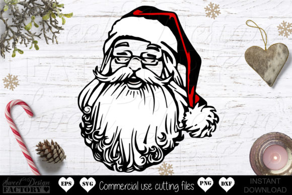 Santa Head SVG for Creative Projects