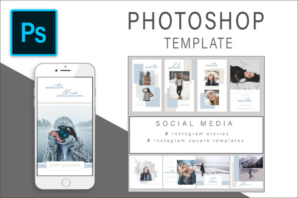 Winter Instagram Photoshop Templates